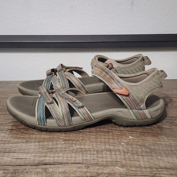Teva Tirra Women's Strappy Water Sandals Shoes Size 11 Beige