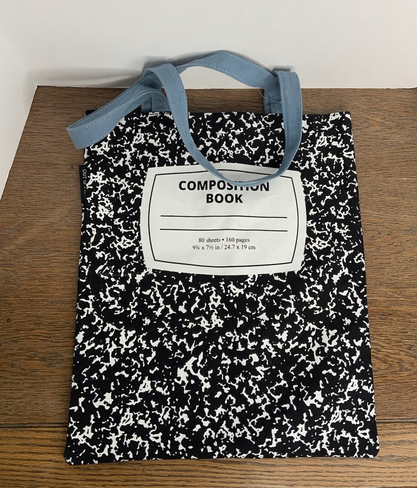 Book Back To School Abstract Retro Y2k College School Supplies Tote Bag NWOT-image