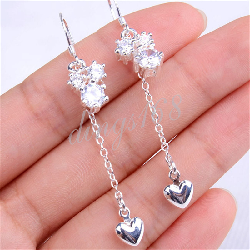 925 Sterling Silver Hypoallergenic Crystal 2