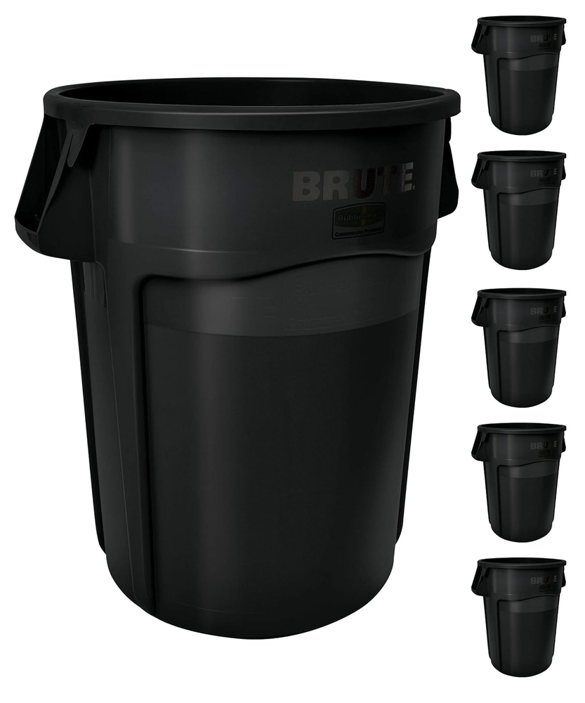 Rubbermaid Commercial Products BRUTE Heavy-Duty round Trash/Garbage Can with Ven