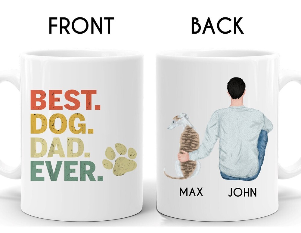 Personalized Whippet Mug Whippet Dad Mug Whippet Lover Mug Whippet Dad Gift