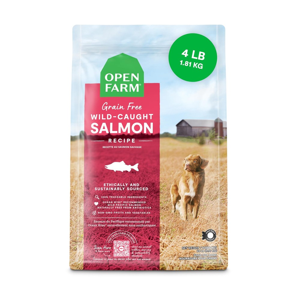 Open Farm, Grain-Free Dry Dog Food, Complete & Balanced 4 Pound (Pack of 1)