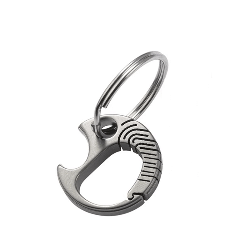 Mini Titanium EDC Keychain Carabiner Opener for Outdoor Travel