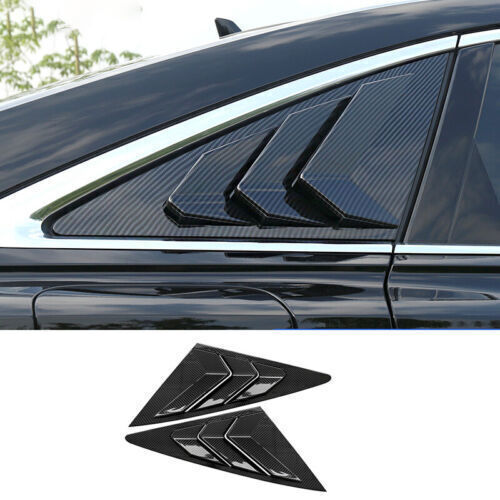 For Audi A6 S6 12-18 Carbon Fiber Rear Quarter Window Louver Scoop Side Vent 2P