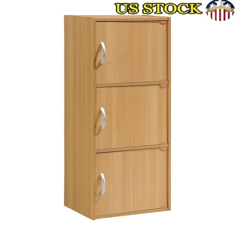 3-Shelf Multi-Purpose Cabinet Storage Organizer Indoor Home Office Kids Room New