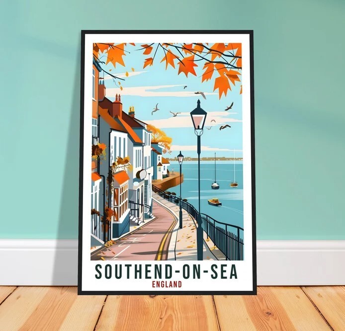 Southend-On-Sea Travel Print Wall Art Wall Hanging Home Living Décor