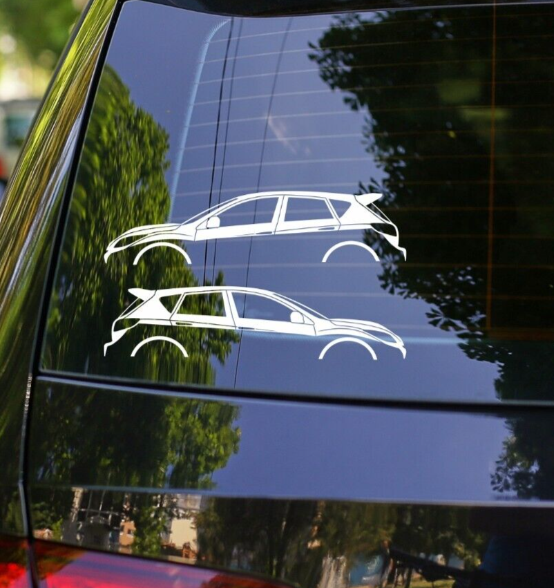 2 Lowered Car Decals for Mazda 3 Mazdaspeed 2nd Gen BL 2010-2013