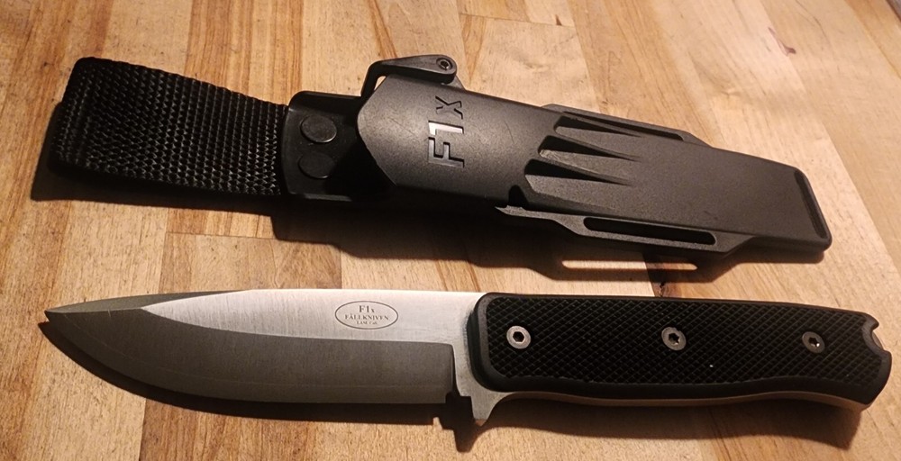 Fallkniven F1X Fixed Blade Survival Knife with Black Zytel Sheath for Outdoor Adventures