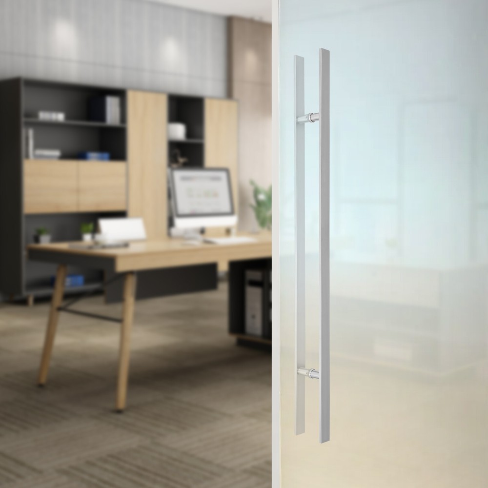 Double Sided Stainless Steel Pull Push Sliding Barn Door Handle Pair