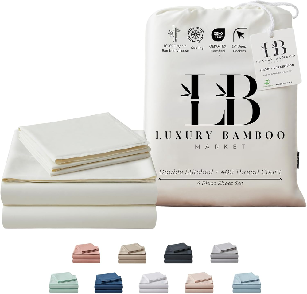 Luxury King Size Bamboo Viscose Bed Sheet Set