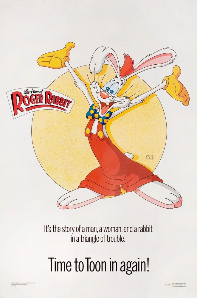 Vintage 1988 Who Framed Roger Rabbit Poster - Wall Art Home Decor Without Frame