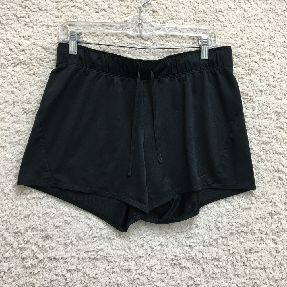 Nike Shorts Medium Adult Black Athletic Dri Fit Swoosh Running Gym Womens M