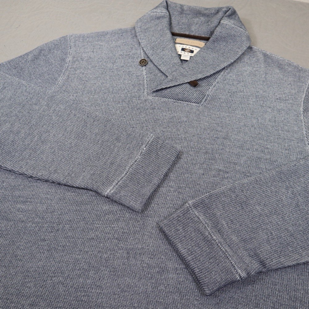 Joseph Abboud Sweater Mens XXL Grey Cowl Shawl Neck Limited Edition Stretch