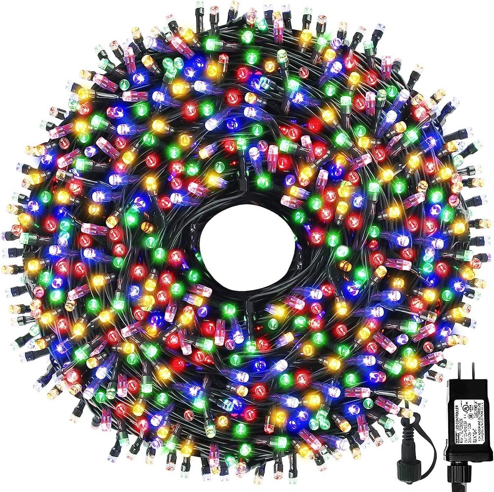 105FT 300LED Outdoor Indoor Christmas String Lights with 8 Modes Memory Function