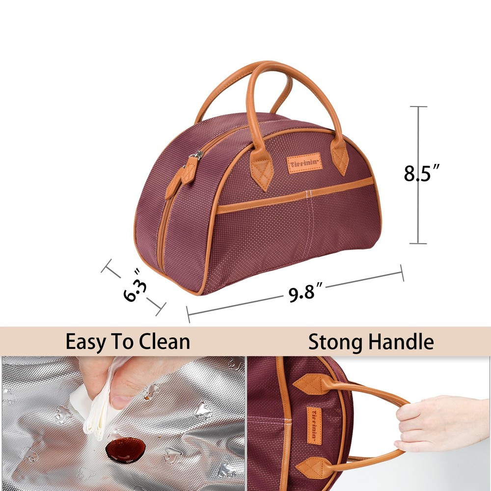 Insulated Double-Deck Leakproof Lunch Tote Bag for Men Soft Cooler