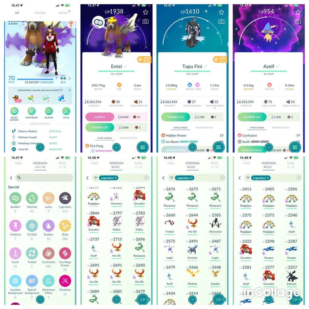Poke AccGo|Lvl70|117 Legendaries|286 Shinies|Instan Deliver 24/7