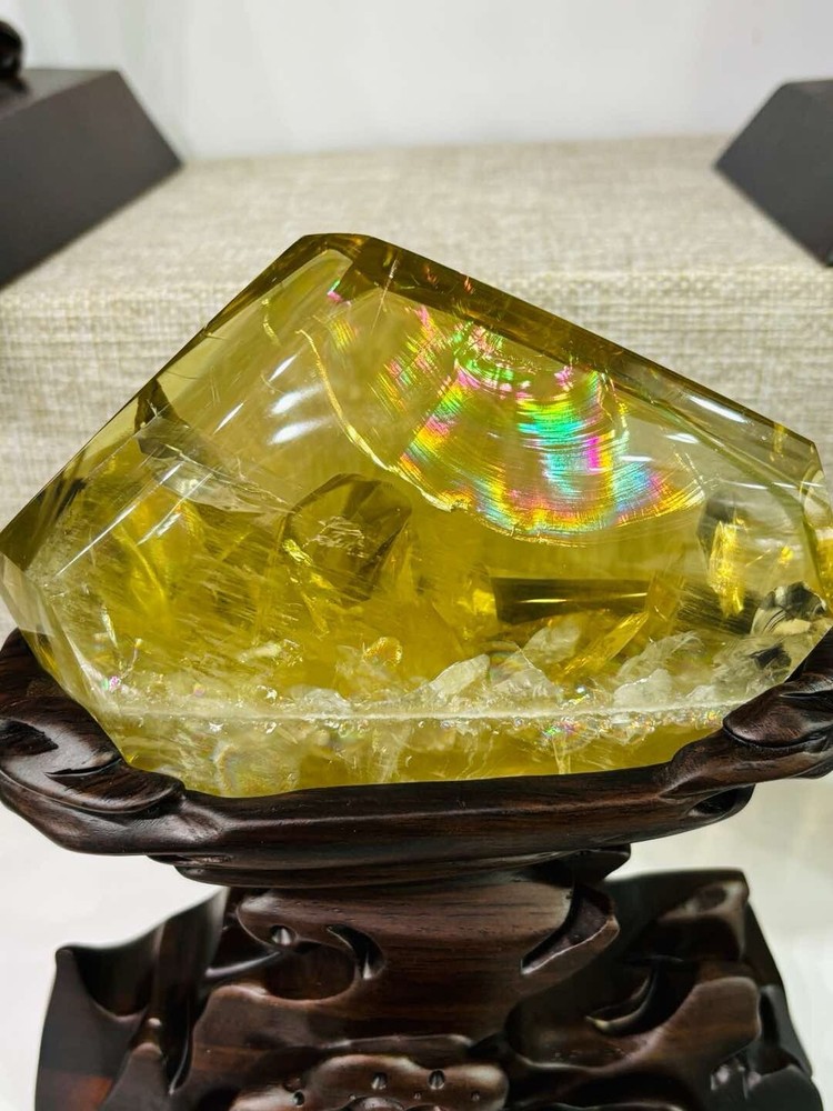 2.2LB AAA Natural Citrine Quartz Obelisk Healing Tower Wand with Stand