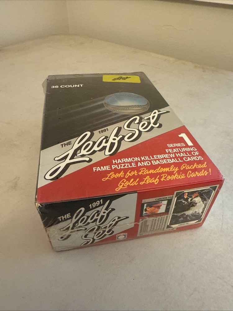 1991 The Leaf Set Series 1 Baseball Cards Factory Sealed Wax Box 36 Wax Packs