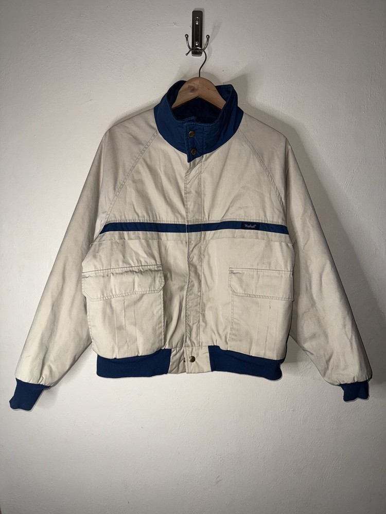Vintage Woolrich Beige Bomber Jacket Men’s XL 25x25