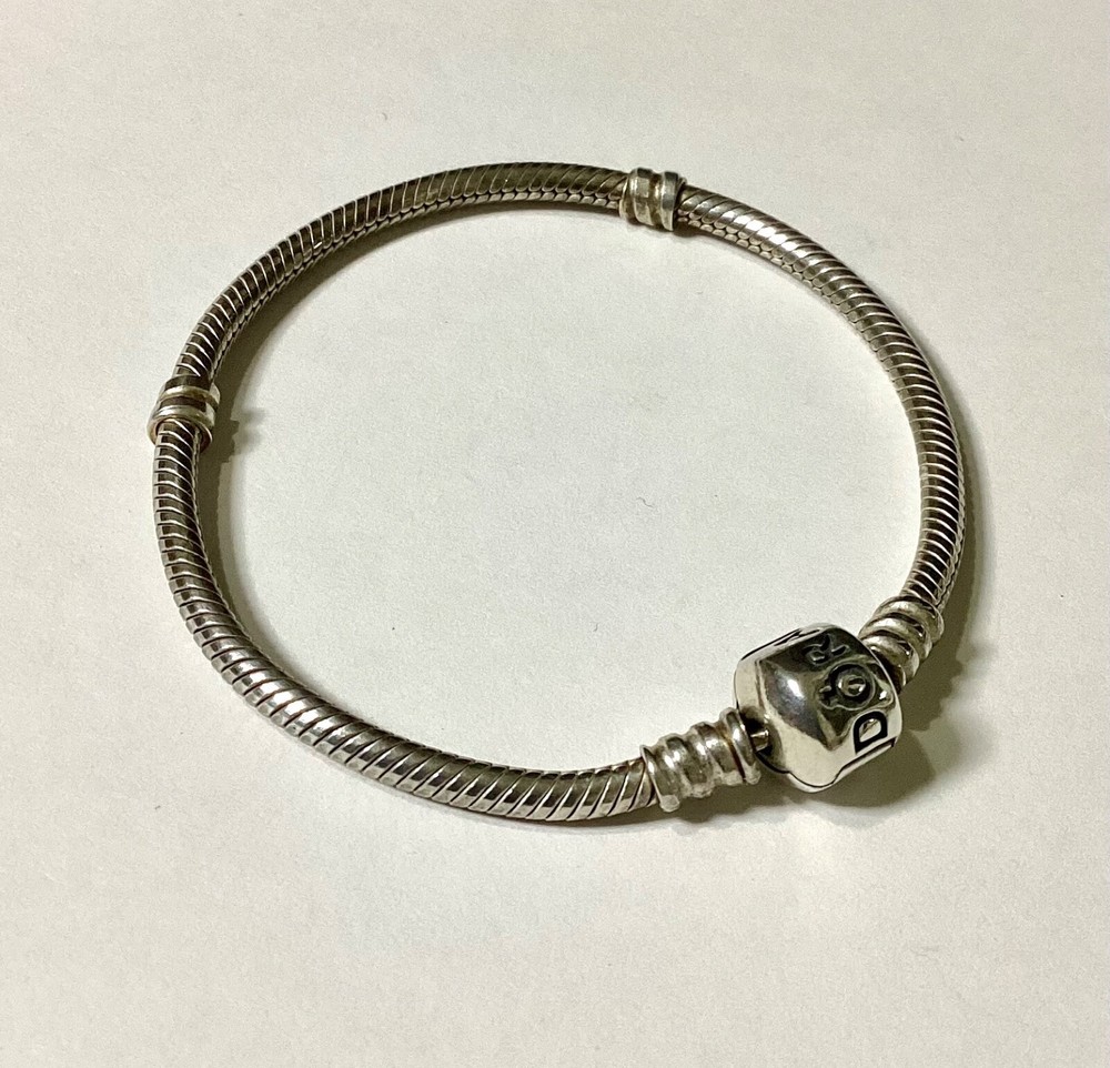 Pandora Silver Snake Chain Bracelet Length 17cms VGC s925 ALE Boxed Gift