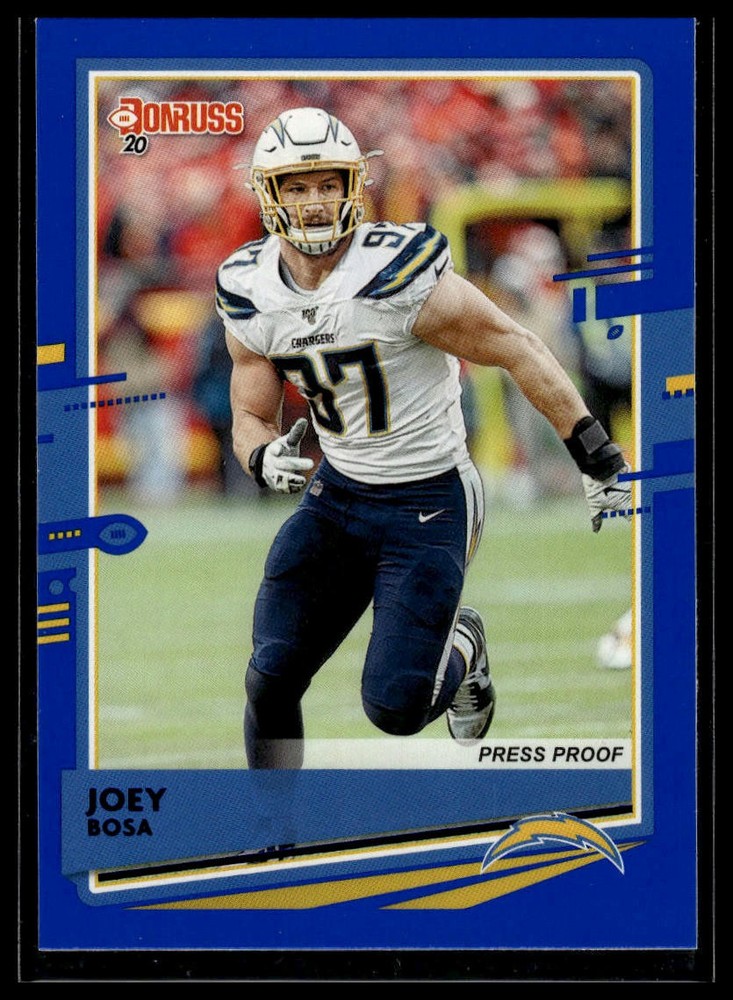 2020 Donruss Joey Bosa Press Proof Blue Card #136