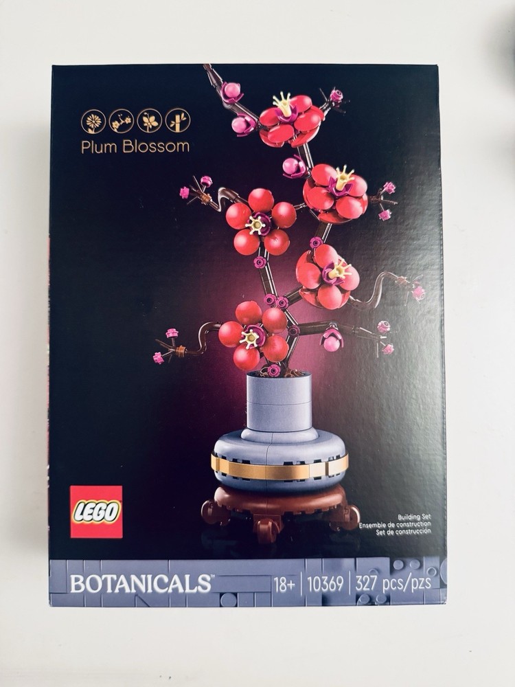 LEGO Botanicals 10369 Plum Blossom Flower Set with 327 Pieces New Sealed Gift or Display