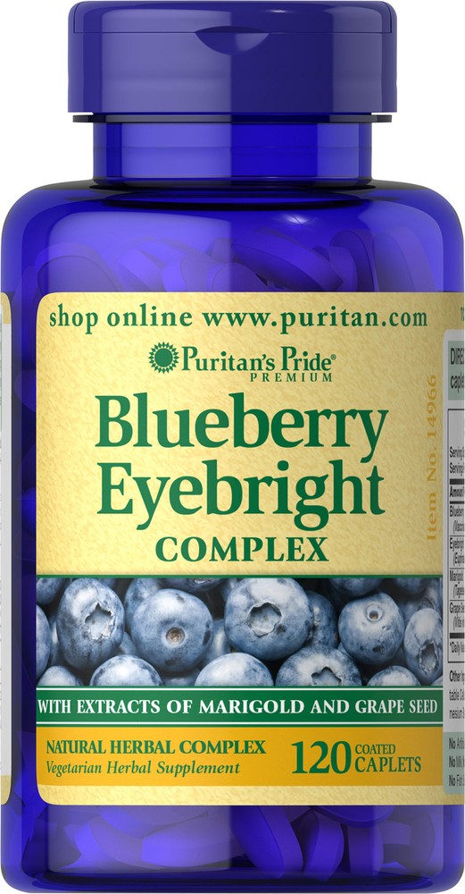 Puritan's Pride Blueberry Eyebright Complex - 120 Caplets