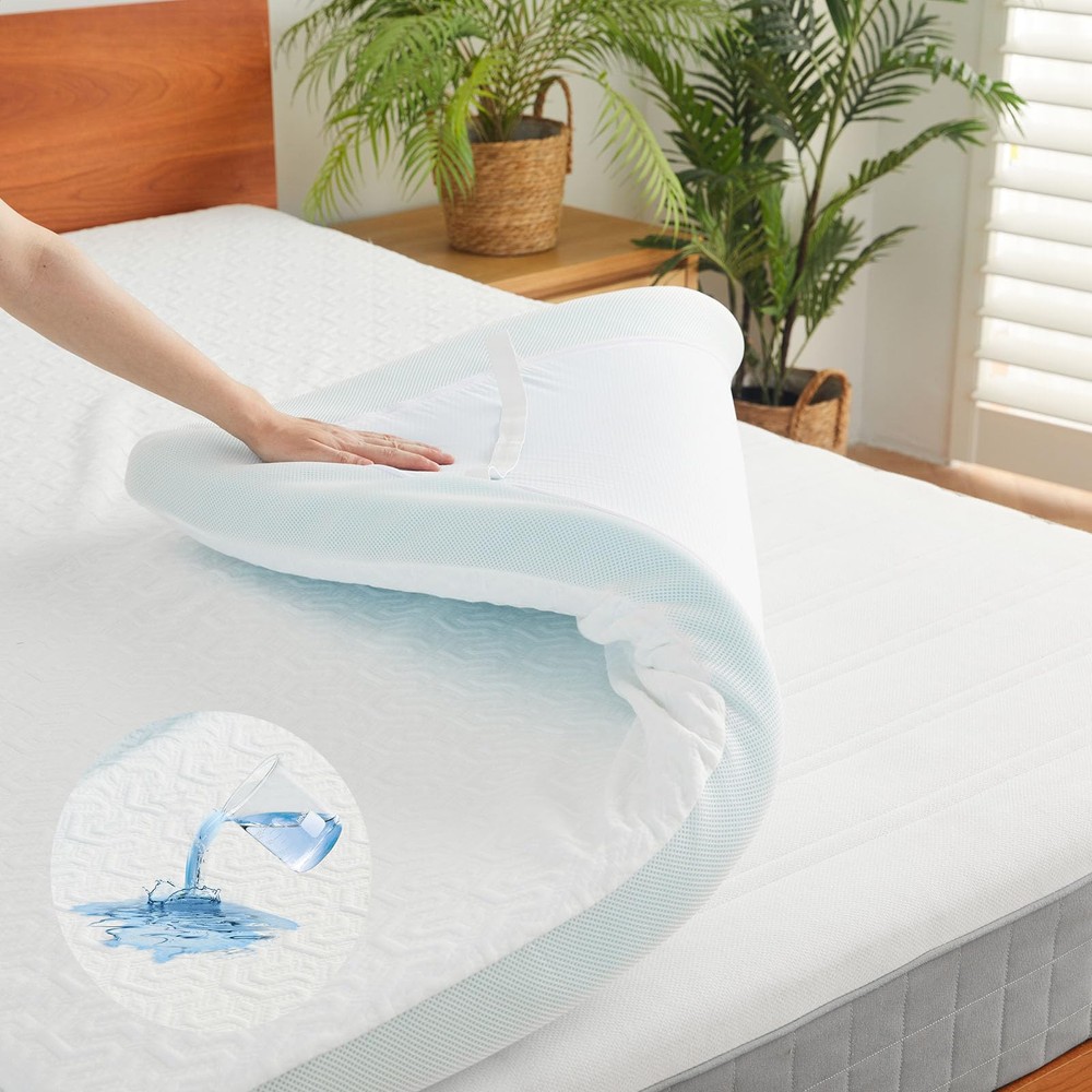 Belffin Mattress Topper Queen Size, 2 Inch Memory Foam Mattress Topper Soft W...