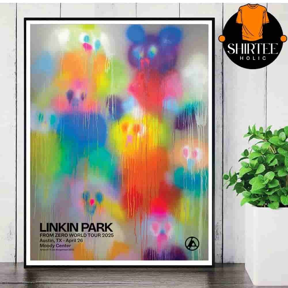 Linkin Park From Zero 2025 Tour Austin Moody Center Concert Poster