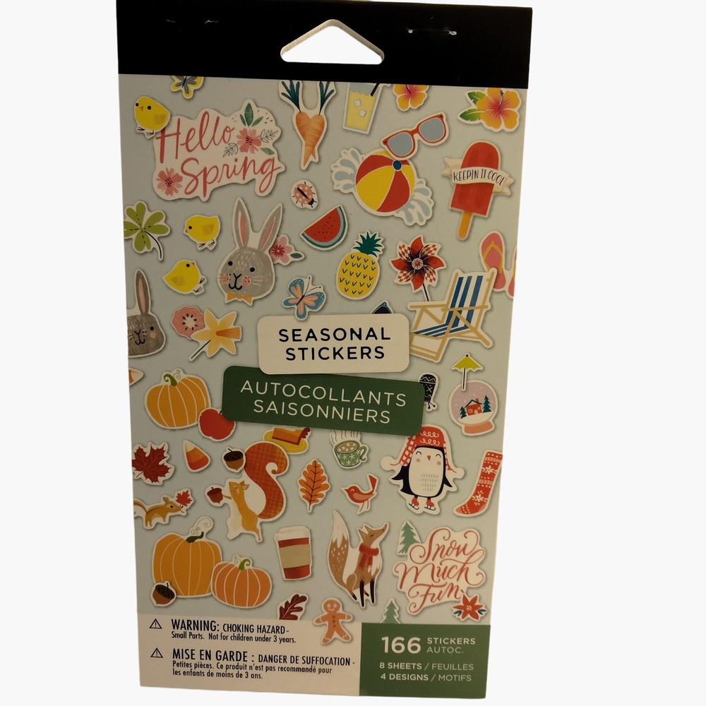 Seasonal Stickers Set 166 Count Fall Winter Spring Summer American Greetings-image