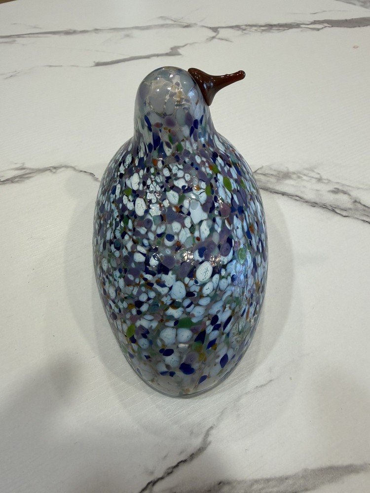 Glass Bird Bertil Vallien Kosta Boda Swedish Figurine Vintage 1970s Medium 5inch
