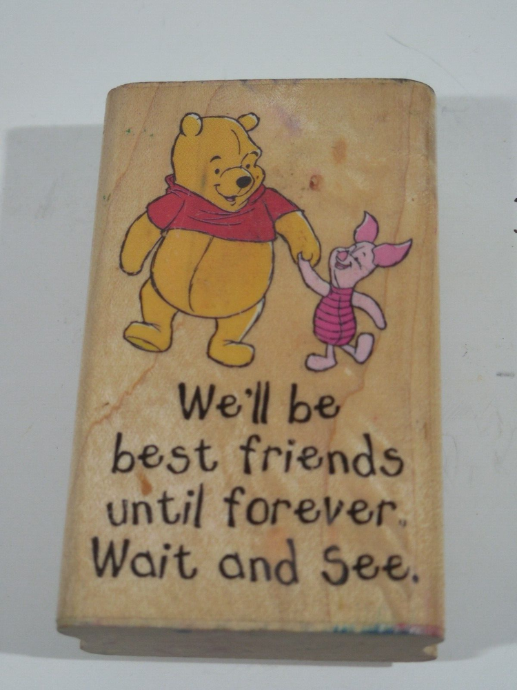 Rubber Stampede Rubber Stamp UNTIL FOREVER Winnie the Pooh Piglet