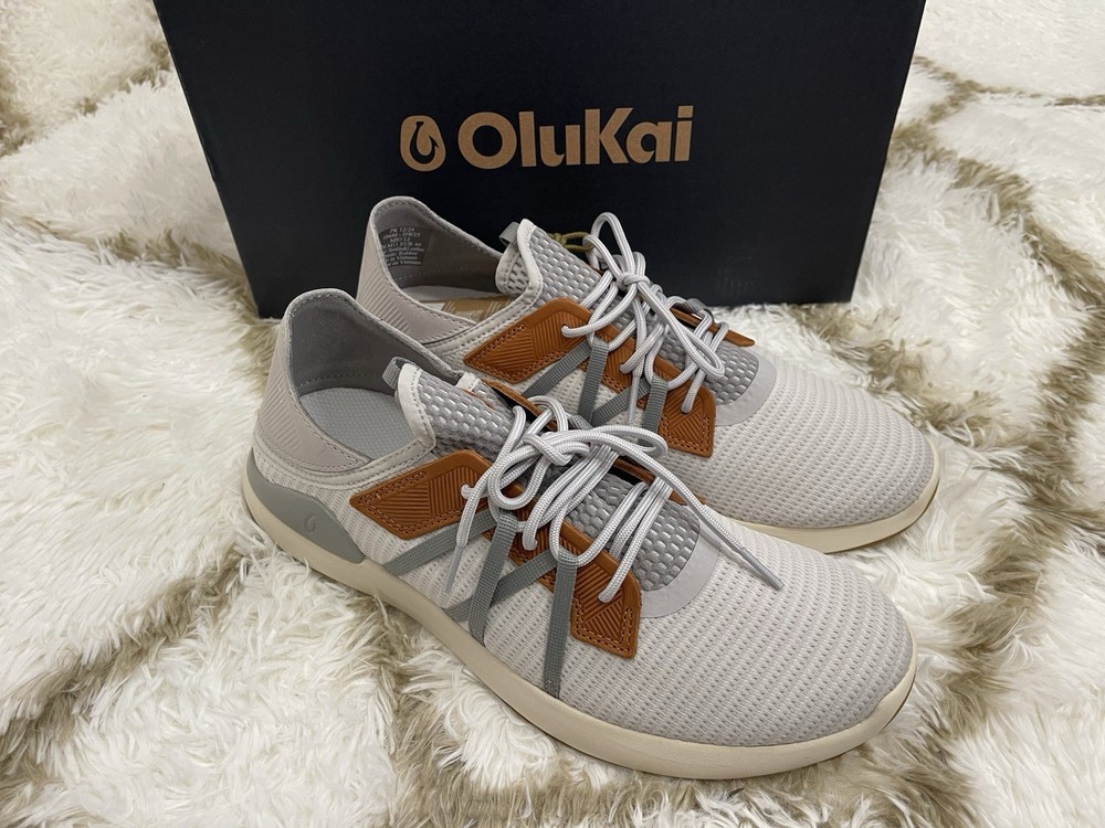 🧡*NIB*Olukai Mio Li Men's Size 10 Color Grey Lightweight Comfort Athletic Shoes