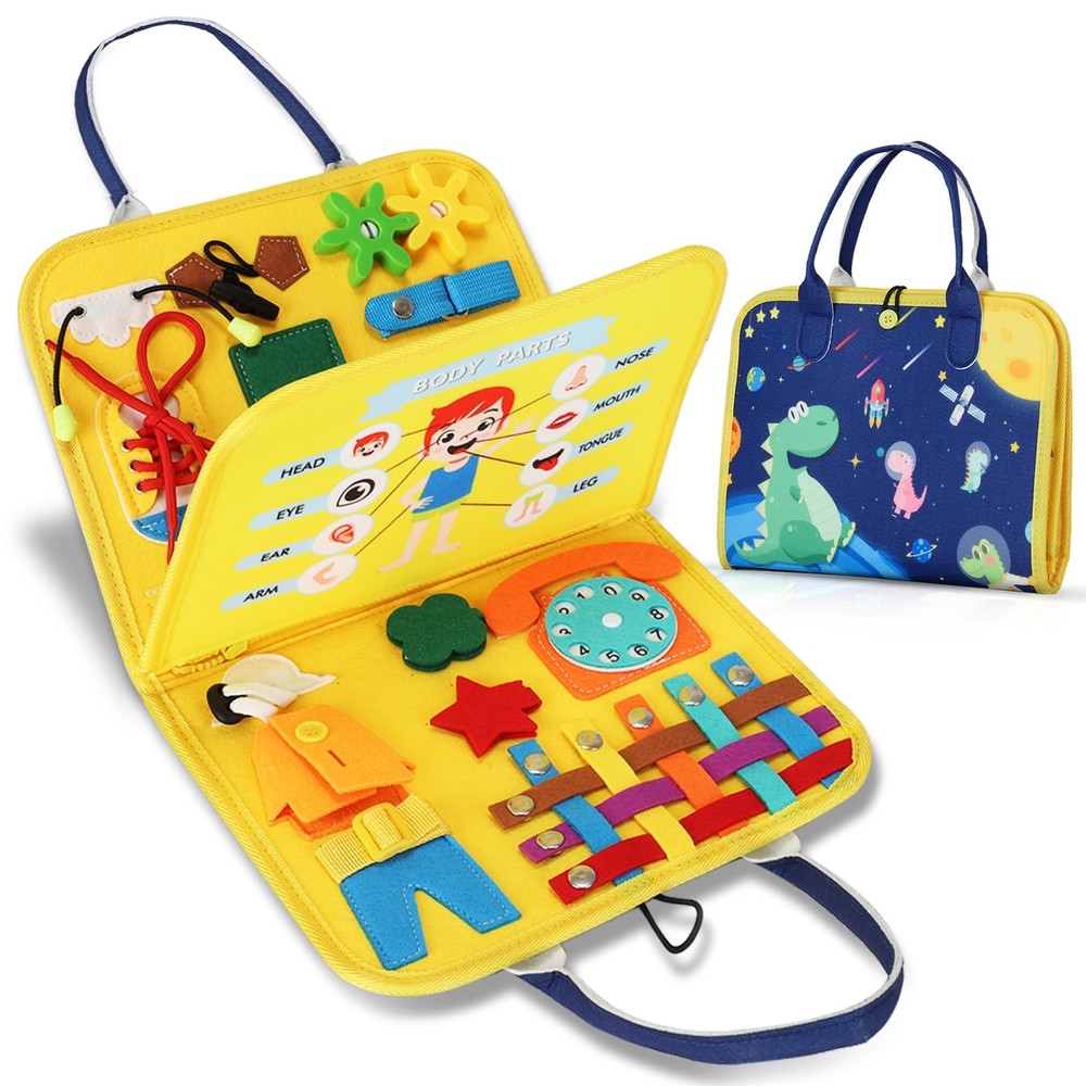 Busy Board - Montessori Toys for 2 Year Old Boys Girl Bithday Gift - Sensory ...