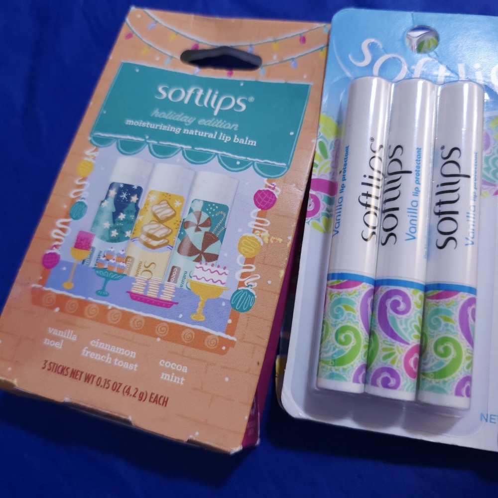 🎄 Softlips 6-lip Balm Bundle | Holiday Edition (Sold Out) & Classic Vanilla 🎁