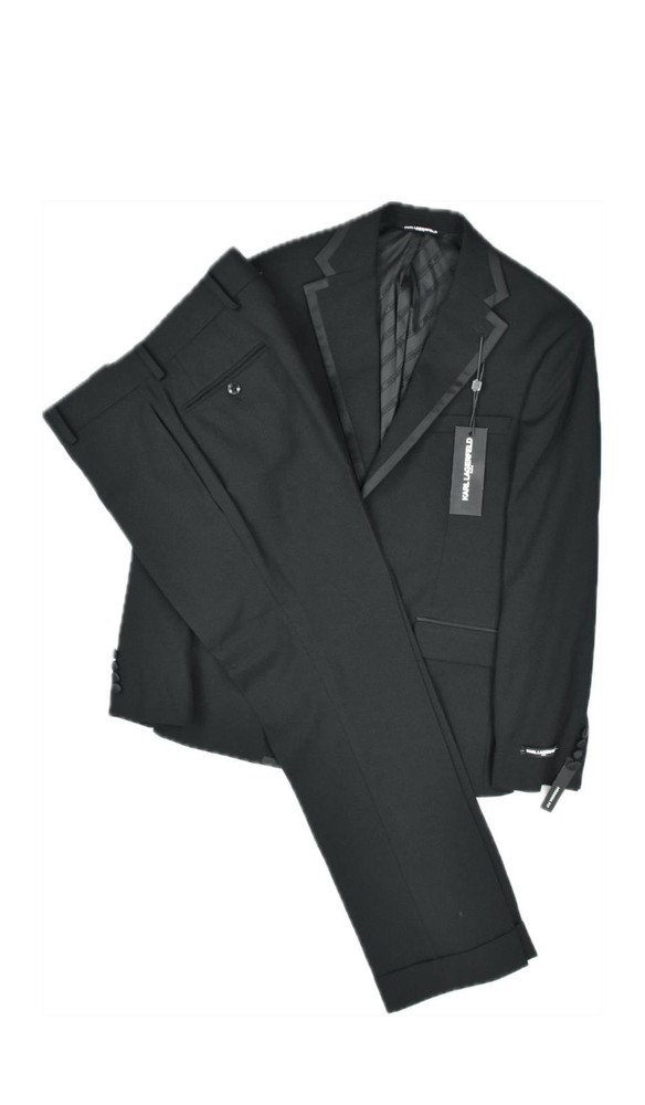 Karl Lagerfeld Men's Modern fit 2 Piece Tuxedo Suit 40 S NEW $495 ACTO2LSB0002