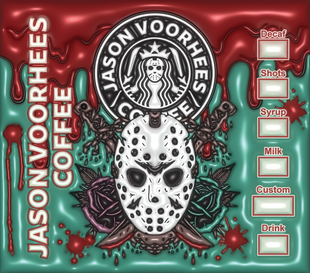 Jason Voorhees Starbucks Coffee tumbler