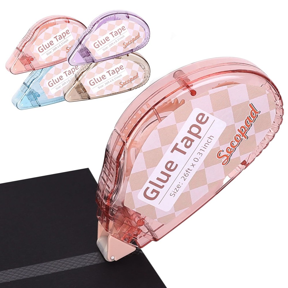 Scrapbook Tape 4 Pack Double Sided Tape Roller for Crafts Adhesive Tape Glue ...