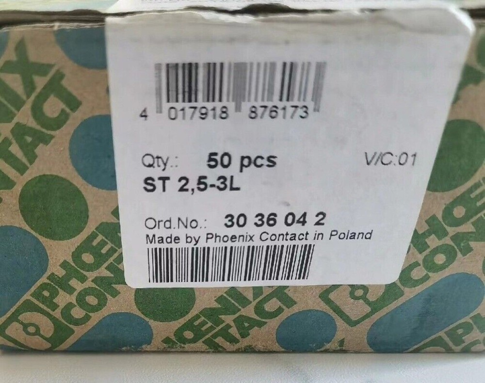 50pcs/box PHOENIX Contact ST 2,5-3L Connecting terminal 3036042