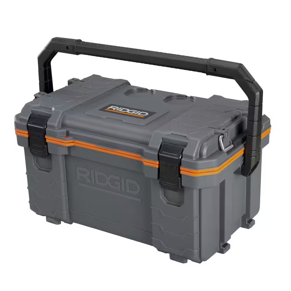 RIDGID 27 Qt Heavy Duty Cooler with Lockable Latches Holds 42 Cans XL Pro Gear