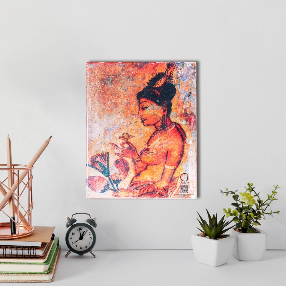 Asian Art Printed Ceramic Clay Picture Tile , Sigiriya Realistic Home Decor