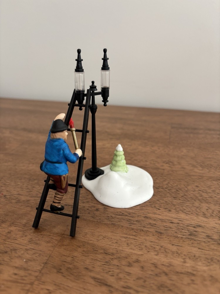 Dept 56 Lamplighter Ladder and Lamp Post Heritage Village Retired Vintage 1989