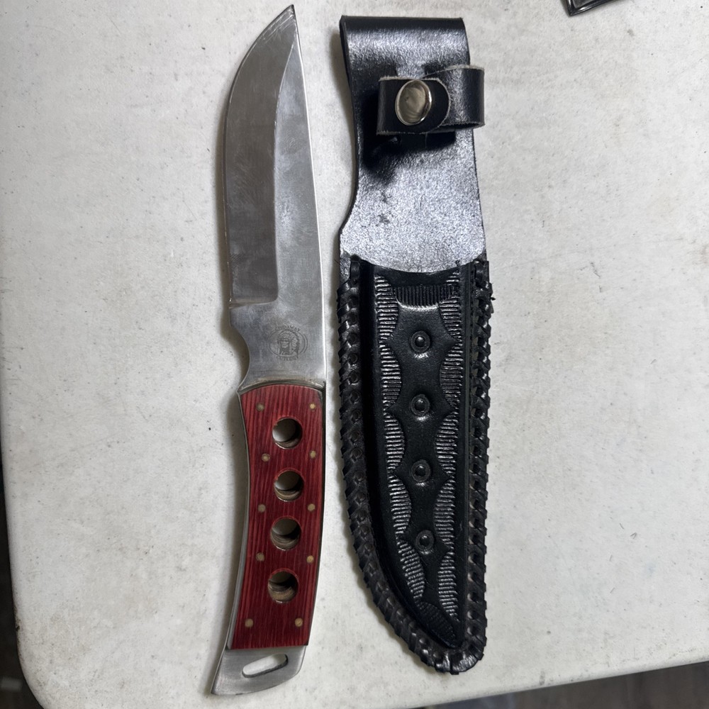 Vintage Chipaway Cutlery Fixed Blade Knife With Original Sheath.