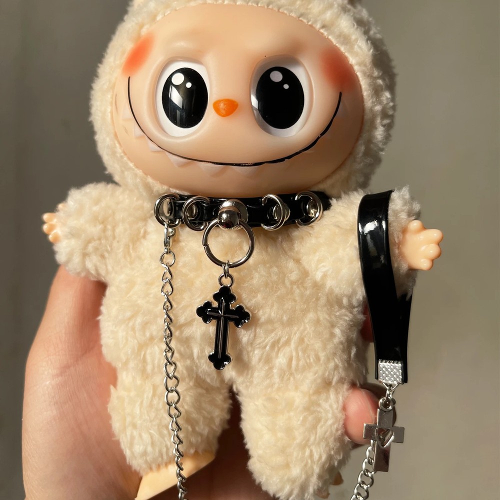 17cm Labubu Doll Choker Leadrope for 6.5 Inch Cotton Doll Necklace Accessory