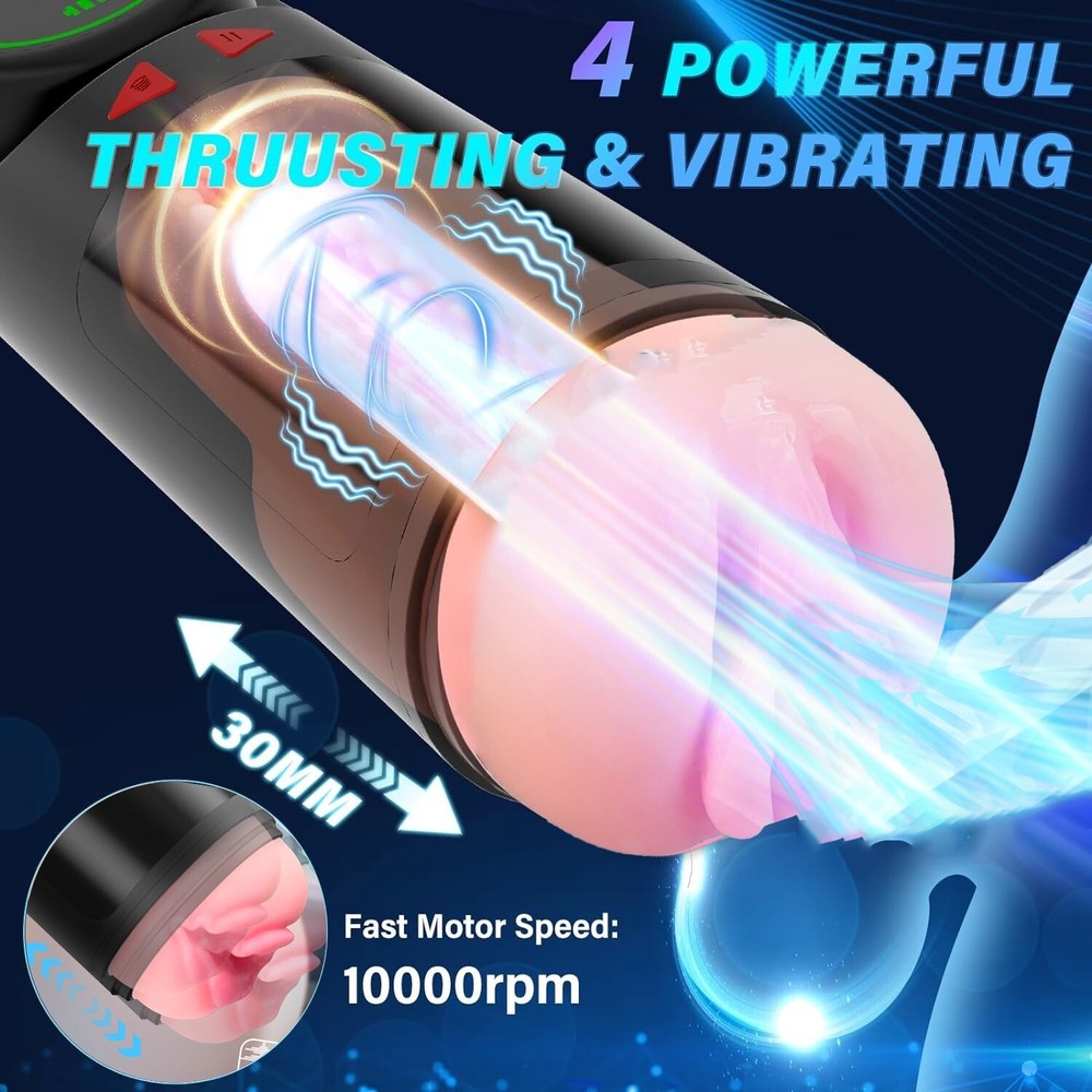 Male Masturbaters Automatic HandsFree Thrusting Cup Sucking Stroker Men Sex Toy