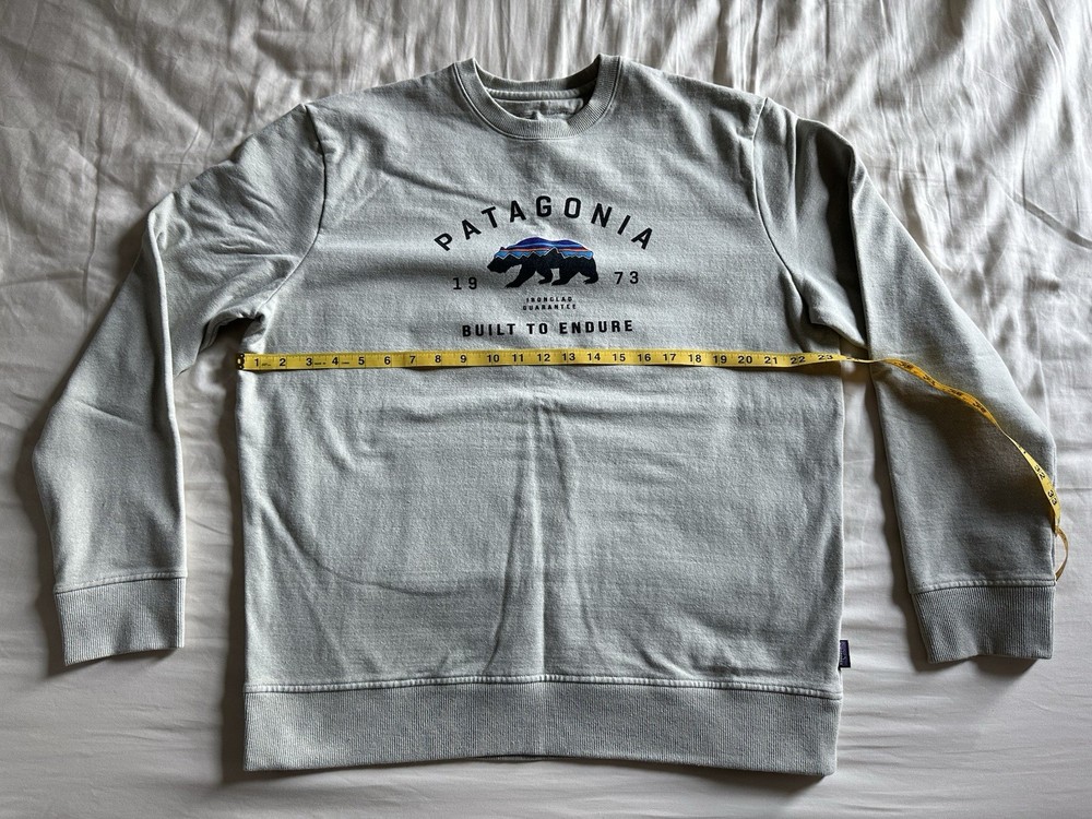 Patagonia Uprise Crew Sweatshirt Mens Large Beige Eco Fleece Regular Fit