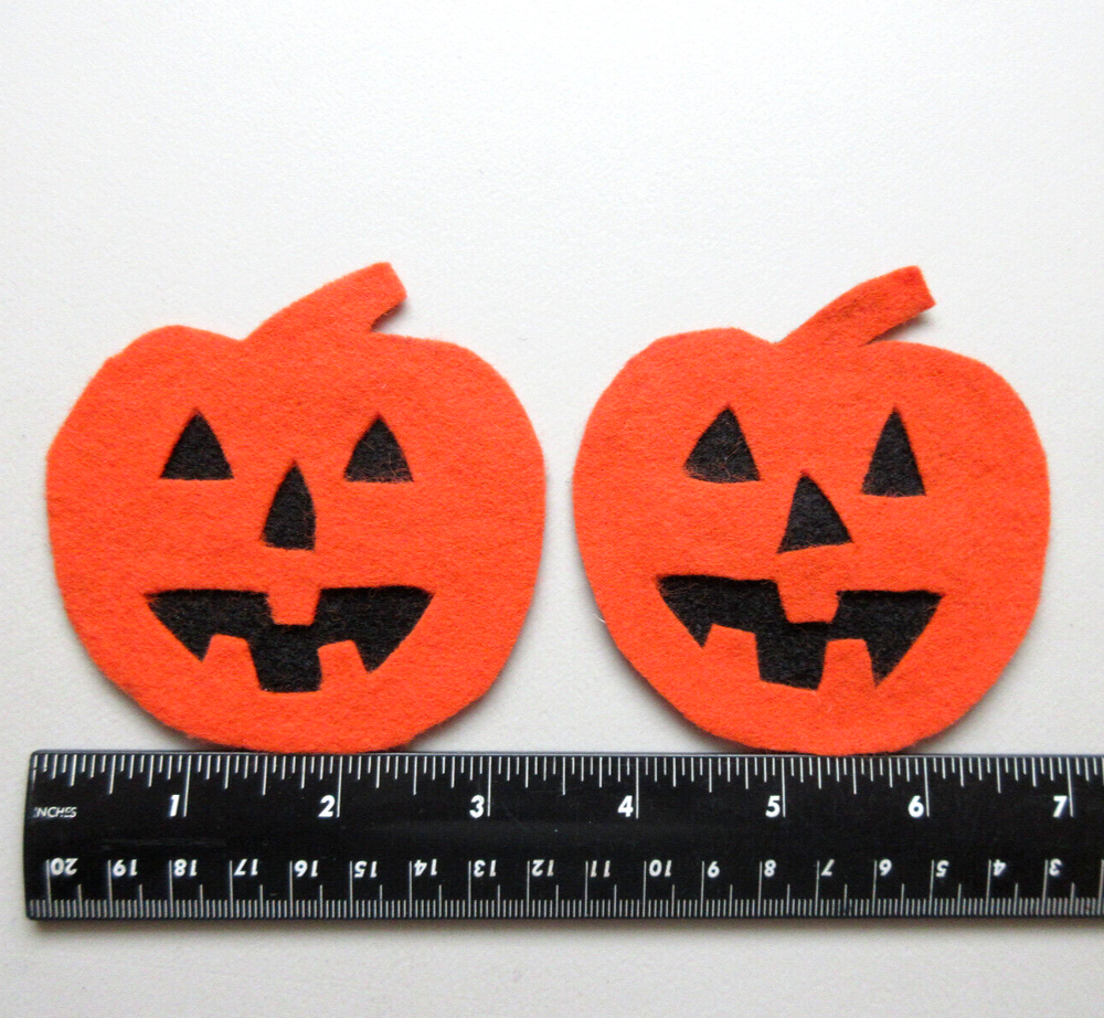 HALLOWEEN PUMPKIN FELT DECORATION / PUMPKIN FELT PATCHES