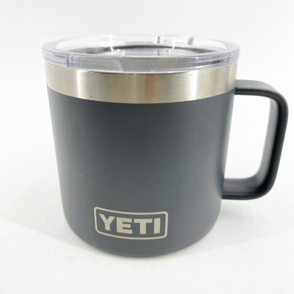 AUTHENTIC YETI Rambler 14 oz MUG with Original YETI Lid Slate Gray