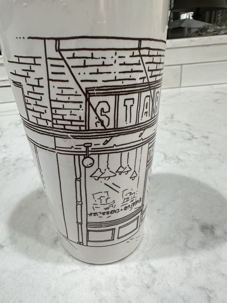 Starbucks First Store Pike Place 12 oz Ceremic Coffee Tumbler New Home 2021