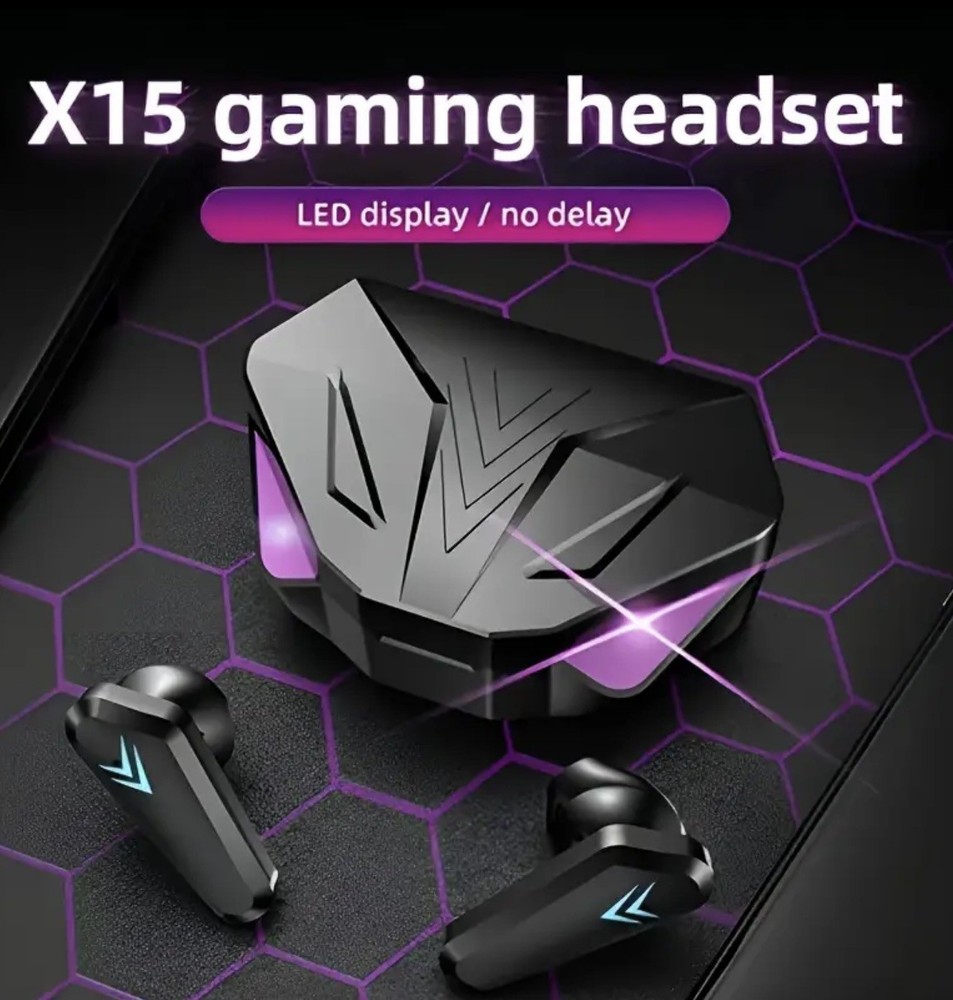 X15 TWS Gaming Earphone Wireless Bluetooth Earphone With Mic Bass Audio Sound 9D